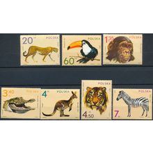 Zoo Animals: 7 Values - Poland 1972 - MNH - MiNr 2162, 2164/5 & 2167/70
