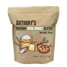 Anthony'S Vital Wheat Gluten, 4 Lb, Vegan, Non GMO, Keto Friendly, Low Carb