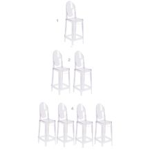 1, 2, or 4 GHOST COUNTER STOOL CLEAR POLYCARBONATE COMMERCIAL INDOOR OR OUTDOOR