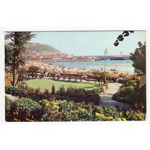 Harbour & Beach from St Nicholas Gardens Scarborough Postcard 1962 Yorkshire