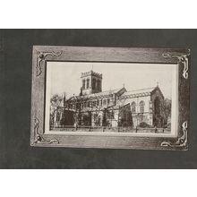 Postcard Yorkshire Lightcliffe Church PM 1917