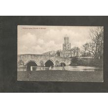 Postcard Northamptonshire Fotheringhay Church and Bridge Oundle Series