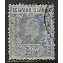LEEWARD ISLAND 1907-11 EDVII WATERMARK MULTI-CROWN CA 2½d USED SG40