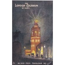 ED5 THE LONDON COLISEUM AS SEEN FROM TRAFALGAR SQUARE. PRINTED POSTCARD