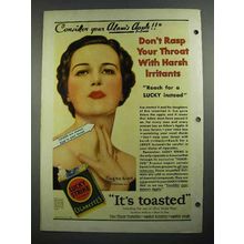 1931 Lucky Strke Cigarettes Ad - Virginia Cross