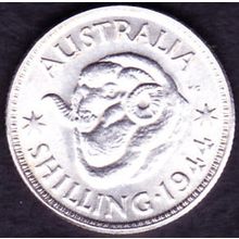 1944 Australia 1 Shilling Silver Coin