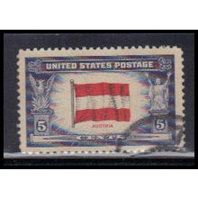 Used 919 5c Flag of Austria Fine KA7679