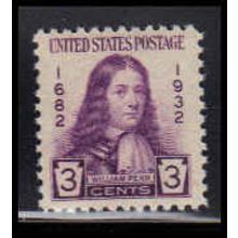 724 3c William Penn Fine MNH O3515