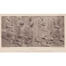 Greek Horsemen Parthenon Frieze Slabs Museum Antique Postcard