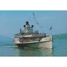 Zurichsee Raddampfer Stadt Swiss Paddle Steamer Ship Lake Zurich Postcard