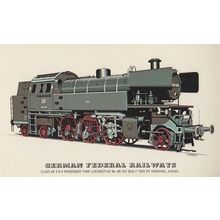 German Federel Railways Henschel Kassel Class 66 Locomotive Train Postcard