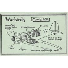 Macchi 200 WW2 Bomber Plane Limited Edition Postcard