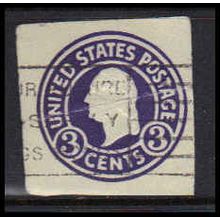 Used U436 2c George Washington Fine Cut Square Z2855