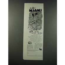 1949 Miami Florida Ad - Come Along With Miami