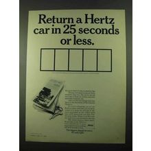 1969 Hertz Rent-a-Car Ad - Return in 25 Seconds or Less