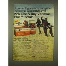 1976 One-A-Day Vitamins Plus Minerals Ad - Complete