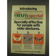 1976 OraFix Special Denture Adhesive Ad
