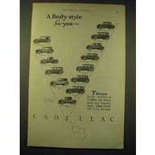 1924 Cadillac Cars Ad - Seven-Passenger Touring; Phaeton; Roadster; Imperial