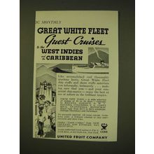 1935 United Fruit Company Ad - Great white fleet guest cruises to west indies
