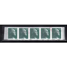 Used 3617 23c George Washington Fine Strip of 5 PAL4261