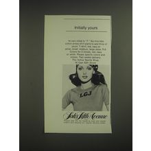 1974 Saks Fifth Avenue Cotton Jersey Shirt Ad - Initially Yours