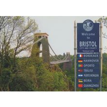Welcome To Bristol Bridge Entrance Sign Postcard