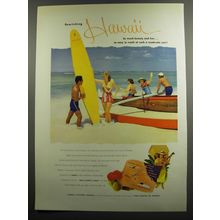 1953 Hawaii Tourism Ad - Bewitching Hawaii so much beauty and fun