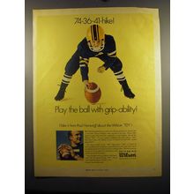 1967 Wilson TDY Football Advertisement - Paul Hornung - 74-36-41-hike!