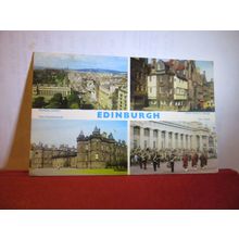 multiview EDINBURGH, Scotland used vintage postcard by E T W Dennis 1966 pm =