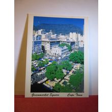 GREENMARKET SQUARE CAPE TOWN, S.AFRICA used postcard 1997 train stamp=