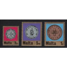 Malta Decimal Currency Coins 3v 1972 MNH SG#467-474