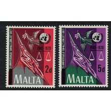 Malta 25th Anniversary of United Nations 2v 1970 MNH SG#441-42