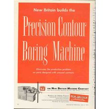 new britain machine company 1953 contour boring machine vintage ad