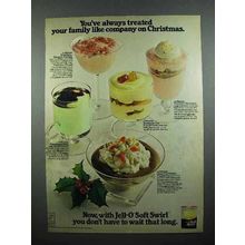 1972 Jell-O Soft Swirl Ad - Treated Family Like Company