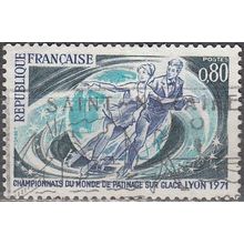 France 1971 Michel 1739 O Cote (2008) 0.65 € Championnats du monde de patinage