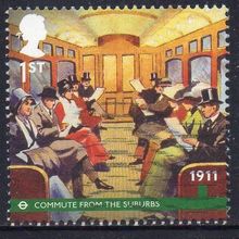 GB 2013 150th Anniversary of London Underground - Commuters 1911 1st Used