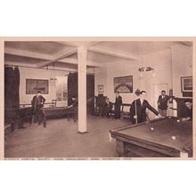 Billiard Room Angus Seamans Convalescent Home Hospital Kent Old Postcard