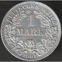 1901 A Germany 1 Mark Silver Coin