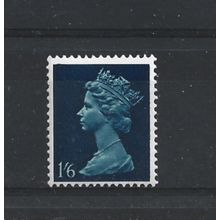GB.SG743 1s 6d Greenish Blue and Deep Blue.Paper Unchecked.Mounted Mint.Jul25a