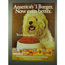 1978 Ken-L Ration Burger Ad - America's #1 Burger