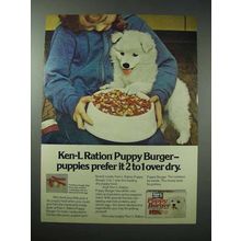 1978 Ken-L Ration Puppy Burger Dog Food Ad