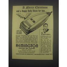 1949 Remington Electric Dry Shaver Ad - A Merry Christmas and a happy shave