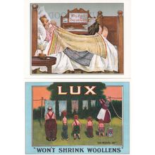 Lux Wont Shrink Woollens 2x Advertising Postcard s