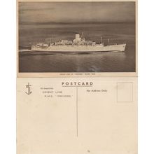 On Board The SS Orcades 2x Orient Lines Ship Unposted Postcard s