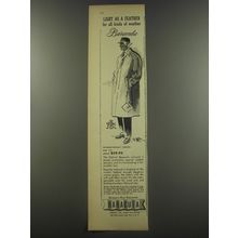 1956 Baracuta Coat Ad - Light as a feather for all kinds of weather