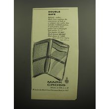 1957 Mark Cross Billfold-Wallet Ad - Double Safe
