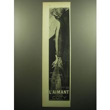 1958 Coty L'Aimant Perfume Ad - Nothing makes a woman more feminine to a man
