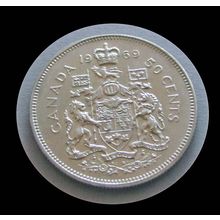 1969 Canada 50c Queen Elizabeth II 50 Cent Piece Circulated Coin 35