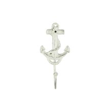 Pack Of 2] Whitewashed Cast Iron Anchor Hook 7""