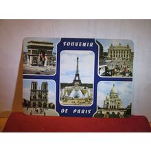 multiview, PARIS, FRANCE used postcard 1988 postmark =